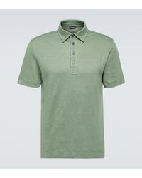 Zegna - Linen Polo Shirt - Lyst