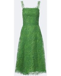 Carolina Herrera - Floral Lace Midi Dress - Lyst