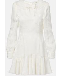 Alessandra Rich - Bow-Detail Floral Jacquard Minidress - Lyst