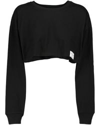 Adam Selman Sport Cropped-Sweatshirt aus Baumwolle - Schwarz