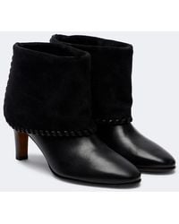 Zimmermann - Alchemy Suede-Trimmed Leather Ankle Boots - Lyst