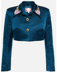 Miss Sohee - Silk Crop Top With Swarovski® Crystals - Lyst