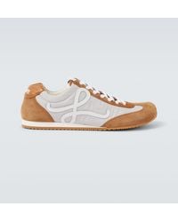 Loewe - Ballet Runner 2.0 Suede-Trimmed Sneakers - Lyst