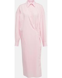 Lemaire - Twisted Cotton Shirt Dress - Lyst