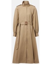 Chloé - Cotton Gabardine Trench Coat - Lyst
