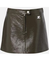 Courreges - Cotton-Blend Vinyl Miniskirt - Lyst