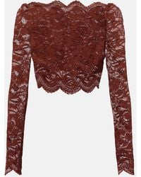 Rabanne - Floral Lace Crop Top - Lyst
