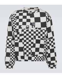 ERL - Checked Cotton Jersey Sweatshirt - Lyst