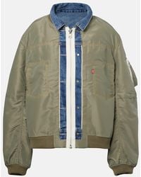 Sacai - X Levi's Chaqueta De Denim Y Sarga Reversible - Lyst
