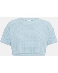 Givenchy - Top cropped Plage in misto cotone 4G - Lyst