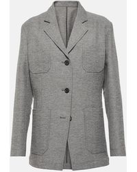 Totême - Single-breasted Jersey Wool And Recycled Polyamide-blend Blazer - Lyst