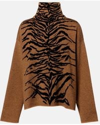 Alaïa - Jacquard Turtleneck Sweater - Lyst