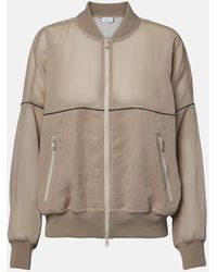 Brunello Cucinelli - Cotton Organza Bomber Jacket - Lyst