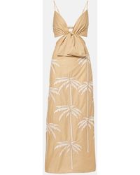 Johanna Ortiz - Sea Swirl Tie-Detail Cutout Midi Dress - Lyst
