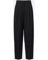Givenchy - Wool Grain De Poudre Barrel-Leg Pants - Lyst