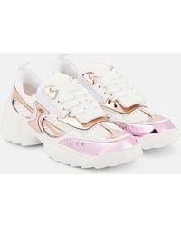 Roger Vivier - Viv' On The Run Leather Sneakers - Lyst