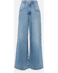 FRAME - Jean Ample The Skater A Taille Haute - Lyst