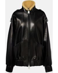 KHAITE - Sigi Shearling-Trimmed Leather Jacket - Lyst