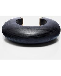 Alaïa - Armreif Bumper Aus Holz - Lyst