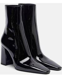 Saint Laurent - Rainer 90 Patent Leather Ankle Boots - Lyst