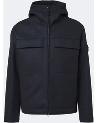 Stone Island - Ghost Compass Hooded Wool-Blend Jacket - Lyst
