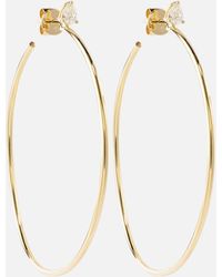 Anita Ko - 18kt Gold Hoop Earrings With Diamonds - Lyst