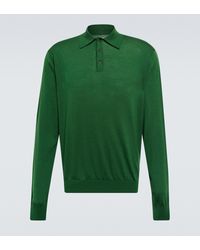 Herren Bekleidung T-Shirts Poloshirts King & Tuckfield Pullover aus Wolle in Grün für Herren 