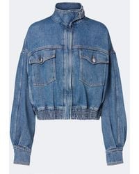 Sportmax - Denim Bomber Jacket - Lyst