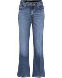 J Brand Jeans Julia cropped de tiro alto - Azul