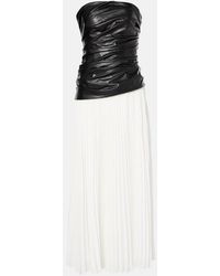 Jonathan Simkhai - Arie Strapless Faux Leather Midi Dress - Lyst