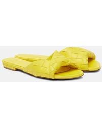 Bottega Veneta - Blink Intrecciato Leather Slides - Lyst