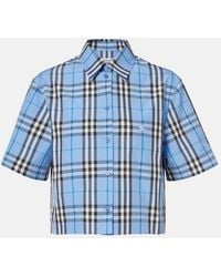 Burberry - Check Cotton Poplin Shirt - Lyst