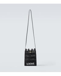 Loewe - Paula's Ibiza Logo Raffia Crossbody Bag - Lyst