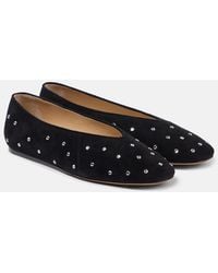 Le Monde Beryl - Regency Embellished Suede Ballet Flats - Lyst