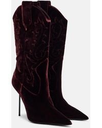 Paris Texas - Lidia 105 Velvet Mid-Calf Boots - Lyst