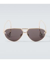 Bottega Veneta - Drop Aviator Sunglasses - Lyst
