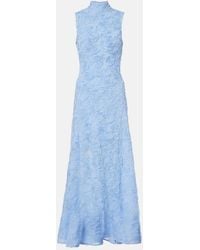 ROTATE BIRGER CHRISTENSEN - Floral Embroidered Mesh Maxi Dress - Lyst