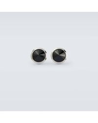 Giorgio Armani - Manschettenknoepfe Aus Sterlingsilber Mit Kristallen - Lyst