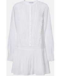 Veronica Beard - Marguerite Cotton-Blend Voile Minidress - Lyst