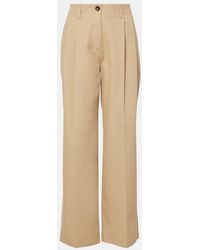 TOTEME - Cotton Wide-Leg Pants - Lyst