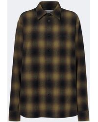 Balenciaga - Checked Wool-Blend Flannel Overshirt - Lyst