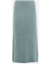 Vince - Ribbed-knit Wool And Yak Midi Skirt - Lyst