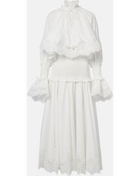 Zimmermann - Alchemy Lace-Trimmed Cotton Poplin Maxi Dress - Lyst