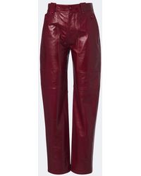 Isabel Marant - Valka Leather Straight Pants - Lyst