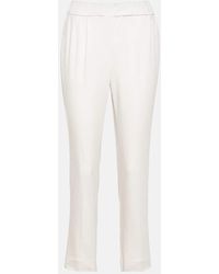 Brunello Cucinelli - Schmale Low-Rise-Hose Pull Up - Lyst