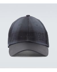 Givenchy Cappello con visiera in cotone e pelle - Grigio