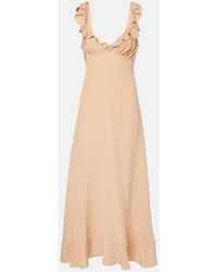Chloé - Maxikleid Aus Crepe De Chine Aus Seide - Lyst