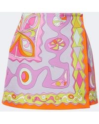 PUCCI - Angoli Twill Wrap Skirt - Lyst