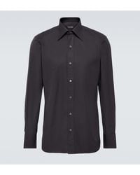 Tom Ford - Cotton Poplin Tuxedo Shirt - Lyst