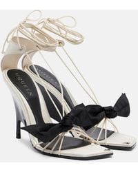 McQueen - Koko Bow-Detail Wedge Sandals - Lyst
